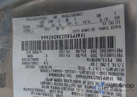 2003 Ford Taurus Se from USA, damaged, VIN 1FAFP58U23A247664